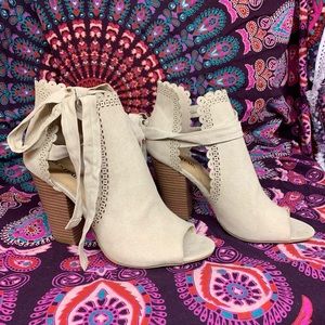 Heeled open toed sandals